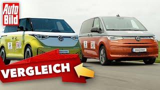 VW ID.Buzz vs. VW Multivan T7 2022  Welcher VW-Bus hat die Nase vorn?  Vergleich mit Moritz Doka