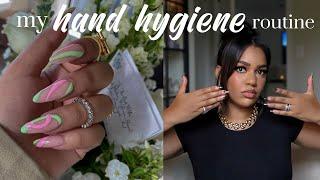 Hand Hygiene Routine  anti aging nails dark knuckles uv protection etc...