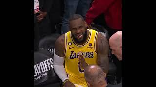 LeBron on the sideline not messing around in GM 4 coaching the Lakers