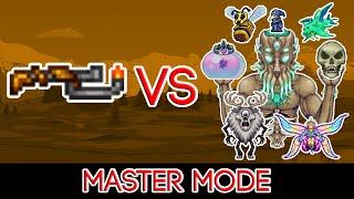 Terraria 1.4.4 - Flamethrower vs ALL Bosses Master Mode