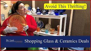 Avoid This Thrifting Carnival Glass Kreiss Glass Moriage Ware Bubbles - Thrift with Me Dr. Lori