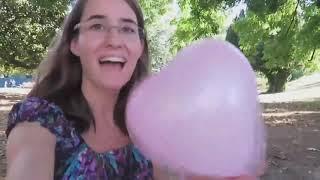 Girl Accidently Pops a Balloon In The Park