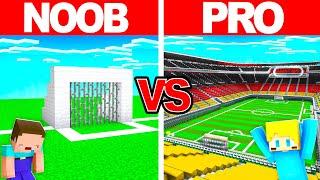 NOOB vs PRO EM FUSSBALL STADION Bau Challenge in Minecraft