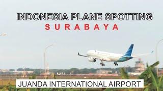 Indonesia Plane Spotting Juanda International Airport Surabaya Landing and Take Off Aircraft