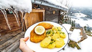 Cooking Wiener Schnitzel in a Mountain Hut - Cooking with Alex Ep1