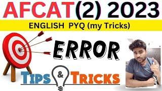 AFCAT 2 2023 English Error Detection Trick AFCAT 2 2023