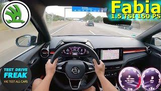 2023 Skoda Fabia Monte Carlo 1.5 TSI EVO DSG 150 PS TOP SPEED GERMAN AUTOBAHN DRIVE POV