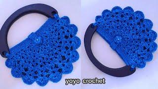 شنطة كروشية موديل مميز جديد  جميلة سهلة وبسيطة للمبتدئين- crochet_bags