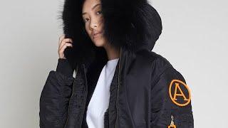 WOMENS ARCTIC ARMY BOMBER JACKET - BLACKOUT