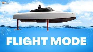 Yes this Electric Boat can FLY Above Water  TESLA of the SEAS