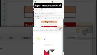 Progress bar in Excel #shorts #excel #official