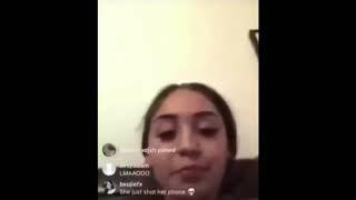 she shot her phone while on Instagram live