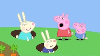 Peppa Pig Meets Rebecca Rabbit  Kids TV And Stories 