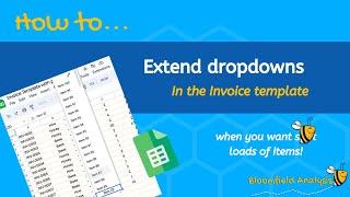 How to  Extend dropdowns  For multiple items in invoice