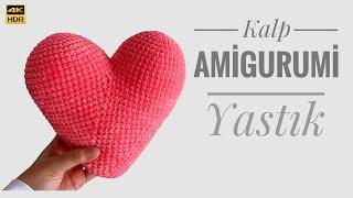 Amigurumi Kalp Yastık Yapımı  25 cm  Yazılı Tarif