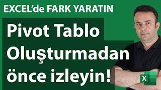 #Excel Pivot Tablo Oluşturma Kuralları- 681  Ömer BAĞCI