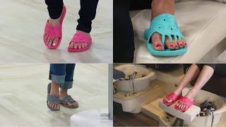 2020-02-13 Terri Conn Denise Repko and Jill Markowski for Spa Sandals Pedicure Footwear