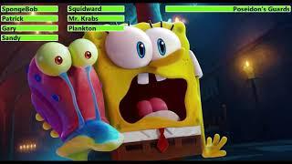 The SpongeBob Movie Sponge on the Run 2021 Final Battle with healthbars