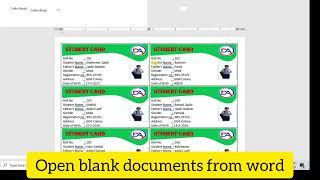 automatic id card using ms excel data  student id card kaise banaye