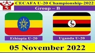 Ethiopia U20 vs Uganda U20 - Football Match - 05 November 2022 - CECAFA U20 Championship 2022