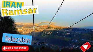 Cable car ride in winter Ramsar City Mazandaran Province Iran 2022