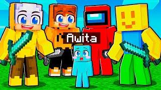 Awita DIMINUTO VS Cazador GIGANTE en Minecraft