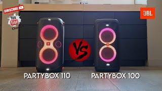 JBL Partybox 110 vs Partybox 100 close sound battle