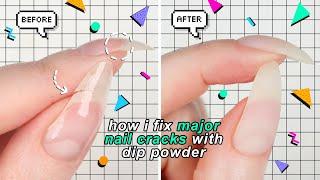 HOW I FIX NAIL CRACKS WITH DIP POWDER  The Beauty Vault