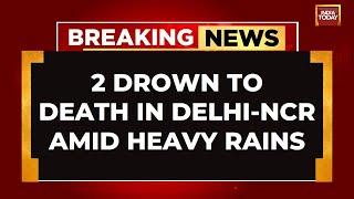 2 People Drown As Car Stuck In Flooded Underpass In Faridabad  India Today News