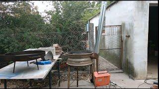 Colocando la Chimenea a la Cocina a Leña