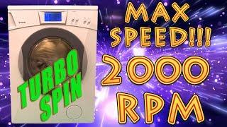 Washing machine spin 2000 rpm relaxing sound