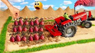 top most creative scientific idea  mini tractor is plowing for potato cultivation  Mini Tractor