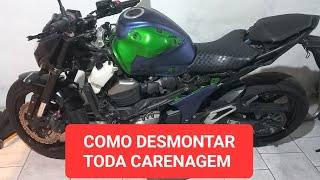 Z800 Z900 Z1000 DESMONTANDO TODA CARENAGEM PELA 1° VEZ.. KAWASAKI #kawasaki