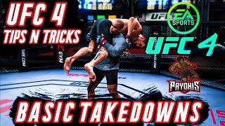 UFC 4 HOW TO DO ALL BASIC TAKE DOWNS BEGINNERS