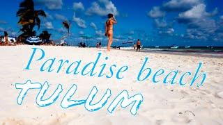 Tulum Paradise beach Mexico Playa Paraiso 2020 Caribbean coastline seaweedSargassum?