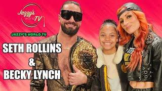 Seth Rollins & Becky Lynch talk about life as a WWE family being huge NFL fans & women in the WWE