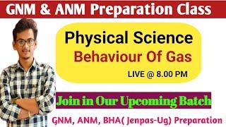 Physical Science for GNM ANM BHA Exam  GNM & ANM Preparation Class  Behaviour Of Gas