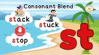 Consonant Blends  ST Words  Phonics Lesson for Kids