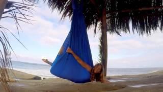 Aerial Yoga Low Hammock Class Beach Feels