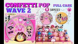 LOL SURPRISE CONFETTI POP WAVE 2 SERIES 3 FULL CASE OPENING   GOLD BALLS FOUND