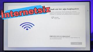 Windows 11 İnternetsiz Yerel Hesap İle Kurulum - Microsoft Hesabı Olmadan