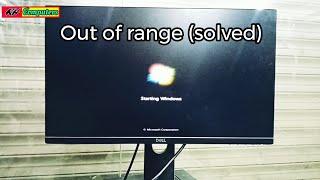 How to fix out of range error  Display LCD fix  Dell optiplex