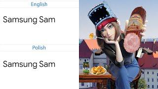 Samsung Sam in different languages meme