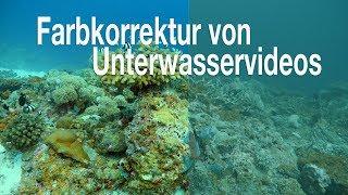 Farbkorrektur von Unterwasservideos