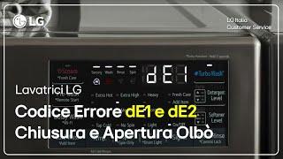 LG washing machines  Error Code dE1 and dE2 - Door opening and closing problem