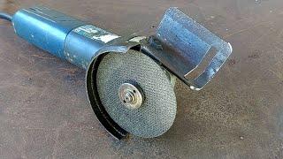 A welders great idea for cutting iron with a hand grinding machine is safer and easier