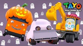 Knock Knock Trick Or Treat l Ghost Heavy Vehicles Halloween Song l Tayo Halloween Songs +More