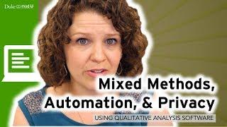 Mixed Methods Automation & Privacy Qualitative Research Methods