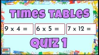 Mixed Times Tables Quiz 1
