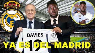 ¡¡QUE BOMBAZO LLEGA POR 30 MILLONES AL MADRID  ALPHONSO DAVIES NUEVO JUGADOR DEL REAL MADRID